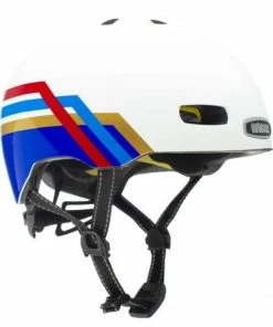 Casque Ville Nutcase Street Blanc/Bleu/Rouge/Or