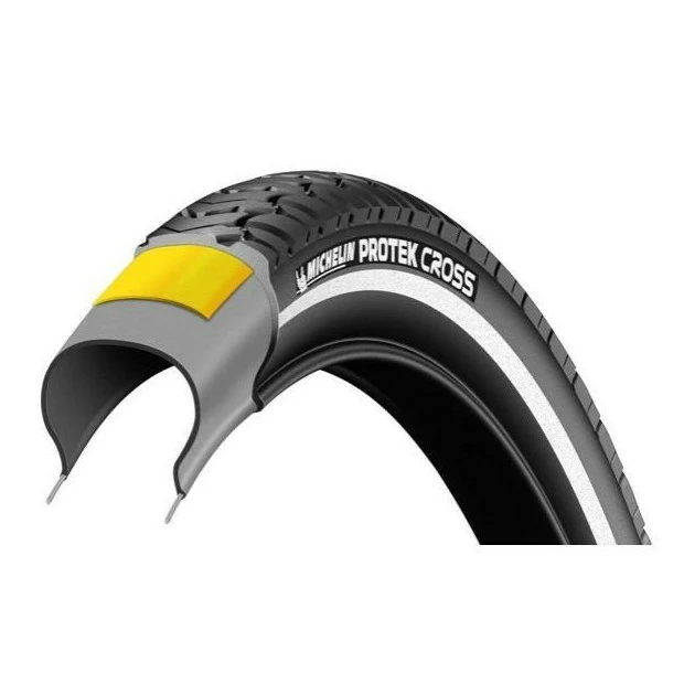 Pneu Trekking Michelin Protek Cross Tringles Rigides 26x1,60" (40-559) Noir Reflex - Image 2