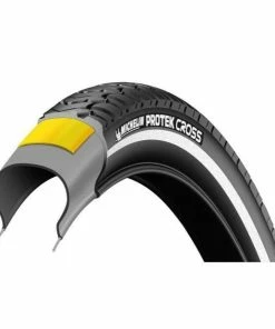 Pneu Trekking Michelin Protek Cross Tringles Rigides 700x35C (37-622) Noir Reflex