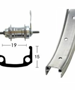 Xxcycle Roue Arrière 20' X 1.75 36T Frein à Rétropédalage