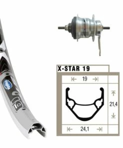 Shimano / Ryde Roue Arrière Shimano/Rigida Nexus 7 V 24' - Rétropédalage