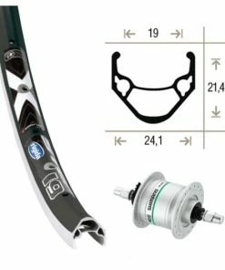 Xxcycle Roue Avant Dynamo 20' Shimano DH3N20 Rigida X-Star19 (406-19) Noir