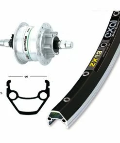 Xxcycle Roue Dynamo 28' Shimano DH3D30 Exal Black ZX 19 (622-19) Disque