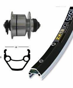 Xxcycle Roue Dynamo 28' Shimano DH3D72 CL Black Exal ZX 19 (622-19)