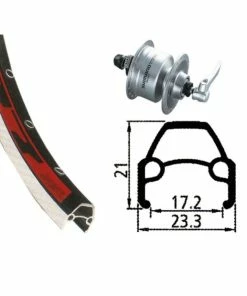 Xxcycle Roue Dynamo 28' Shimano DH3N72 Rodi AV 17 (622-19)