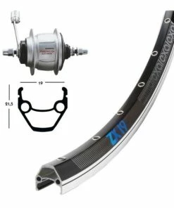 Roue Arrière Vitesse Intégrée Shimano/Exal Nexus 8V Rétropédalage 28'