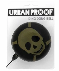 Sonnette Urban Proof Ding Dong Ø8cm Crâne Noir/Kaki