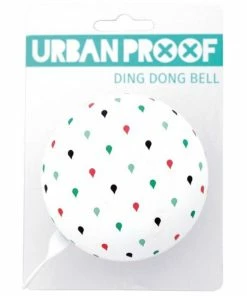 Sonnette Urban Proof Ding Dong Ø8cm Gouttes De Pluie Mutlicolores/Blanc